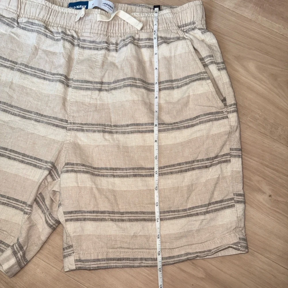Old Navy Men's Striped Linen Blend Jogger Shorts Size M